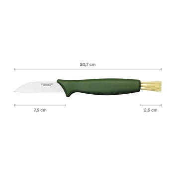 FISKARS Nóż do grzybów ze szczoteczką 21cm (zielony)