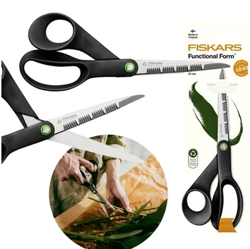 FISKARS Nożyczki ogrodowe ząbkowane 21 cm Functional Form ReNew