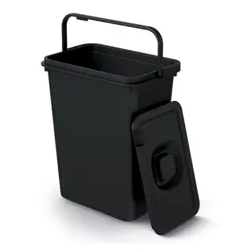 KEDEN Kosz na śmieci NKS23W Systema Basic Flap - czarny recykling 23L