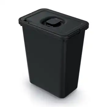 KEDEN Kosz na śmieci NKS23W Systema Basic Flap - czarny recykling 23L