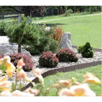 Obrzeże Garden Border IBRA krawężnik 3,9 m x 18,6 cm plecionka brąz