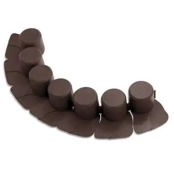 Palisada ogrodowa płotek IPAL7 405x6 cm z kołnierzem brąz