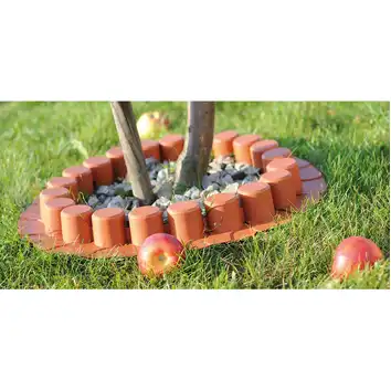 Palisada ogrodowa płotek IPAL7 405x6 cm z kołnierzem terakota