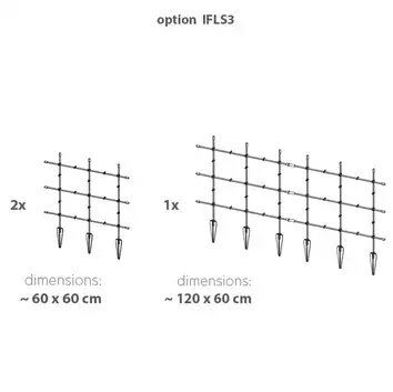 Podpora do roślin Floo Supports IFLS3 60x120 cm zielony leśny