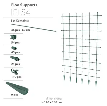 Podpora do roślin Floo Supports IFLS4 180x120 cm zielony leśny