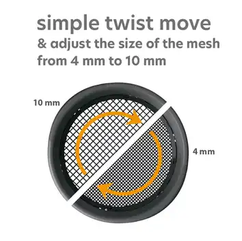 Sito ogrodowe Respana Garden Sieve ISIO370 okrągłe 37,4 cm z regulacją czarny