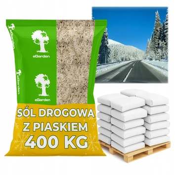 Sól drogowa przeciw gołoledzi z piaskiem 400kg PALETA SOLI
