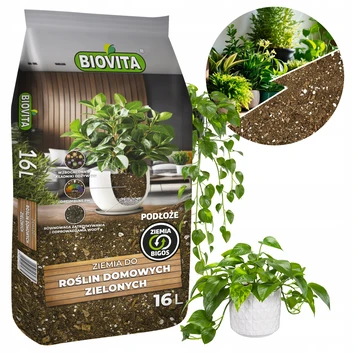 Ziemia BIGOS do roślin domowych zielonych BIOVITA 16l
