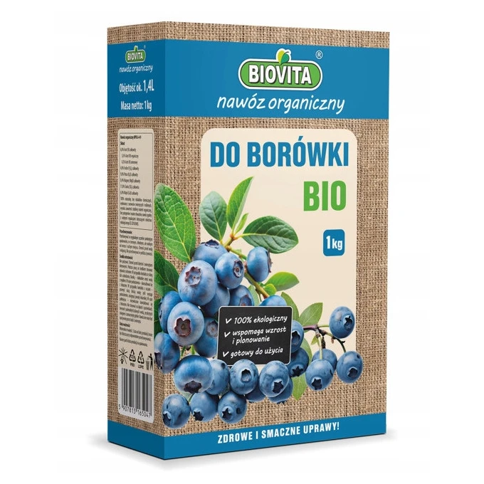 Biovita Nawóz organiczny do borówki BIO granulat 1kg a`714