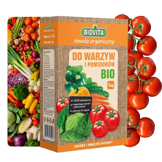 Biovita Nawóz organiczny do warzyw i pomidorów BIO granulat 1kg a`200