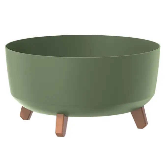 Doniczka Gracia Low 37,9 cm na nóżkach DGRL400L ziemisty zielony 14,3 L