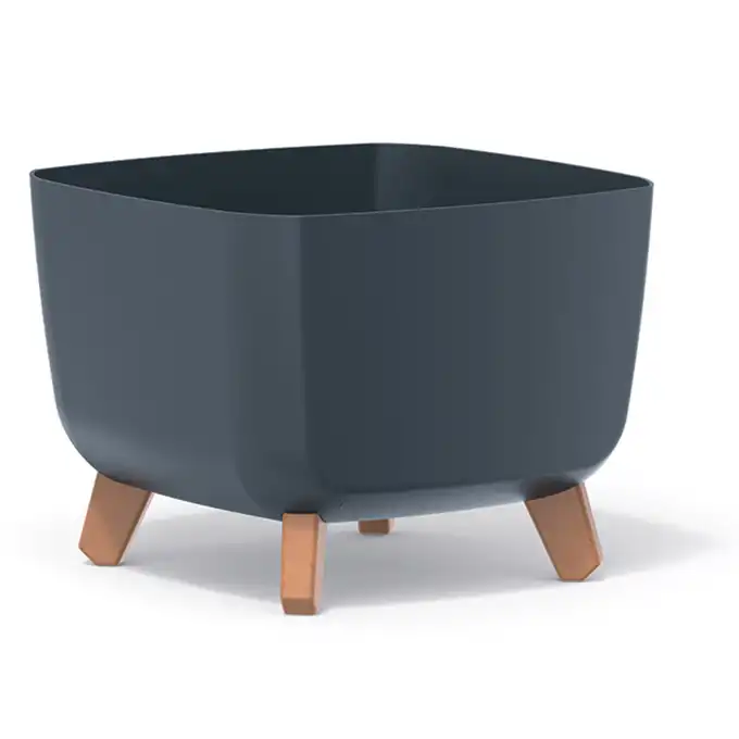 Doniczka Gracia Square 29 cm kwadratowa na nóżkach DGQL300 antracyt