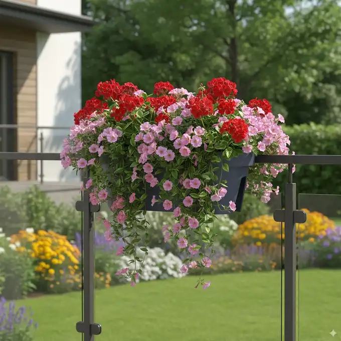 Doniczka Lofly Railing DLOFR400 antracyt 12,3 L na balustradę