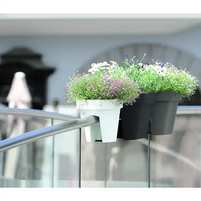 Doniczka Lofly Railing DLOFR400 antracyt 12,3 L na balustradę