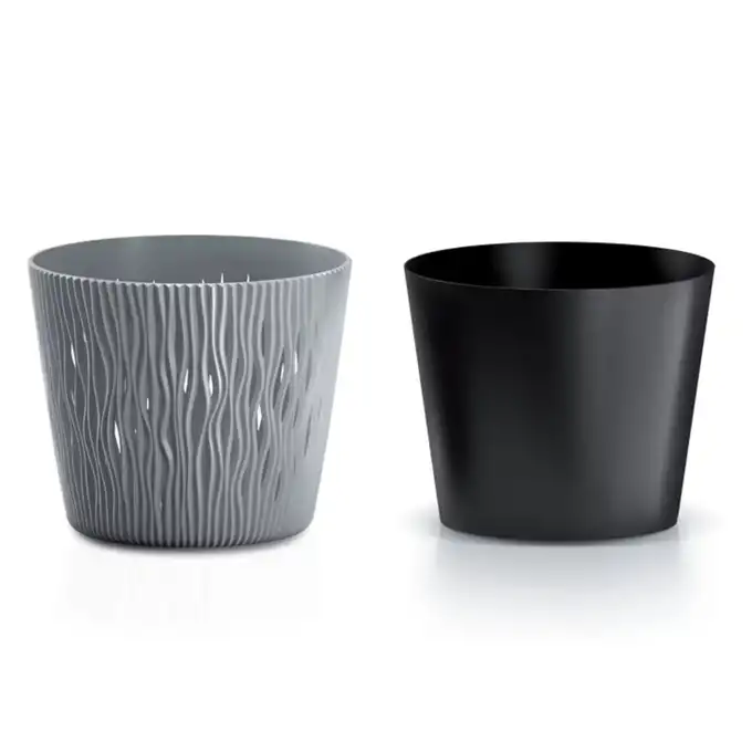 Doniczka Sandy Round 12,8 cm DSR130 antracyt 0,9 L Prosperplast