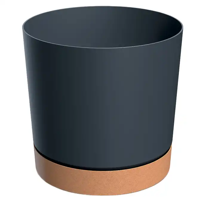 Doniczka Tubo PM 12,8 cm z podstawką DPOD130 antracyt 1,2 L