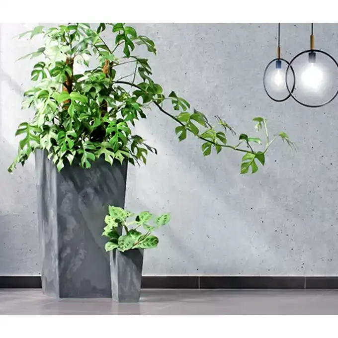 Doniczka Urbi Square Beton Effect DURS225E wysoka 16,3 L z wkładem 22x22x42 antracyt