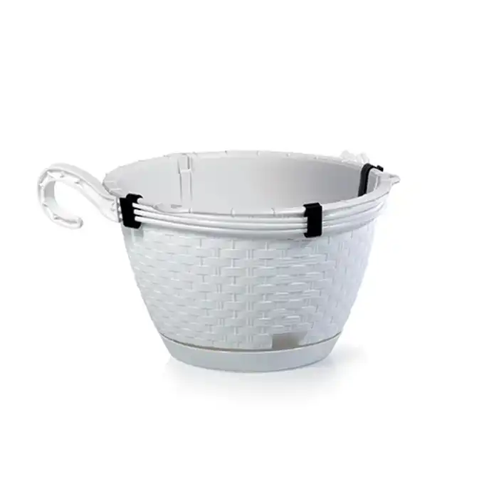 Doniczka wisząca DRLW240 Ratolla Round 4,85 L biały 24,3 cm Prosperplast