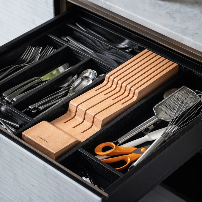 FISKARS Drewniany blok na noże do szuflady FIS 1062890