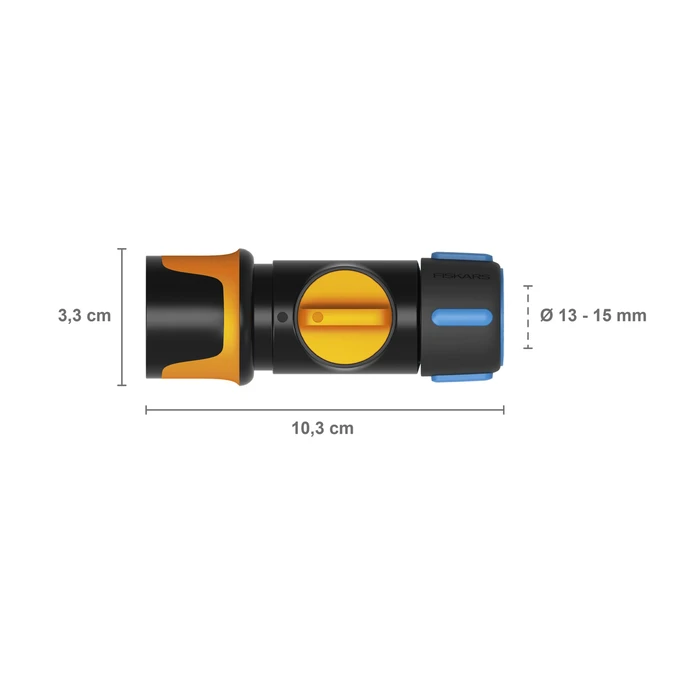 FISKARS Szybkozłącze z zaworem regulacyjnym On/Off 13-15 mm (1/2-5/8”) FIS 1027086
