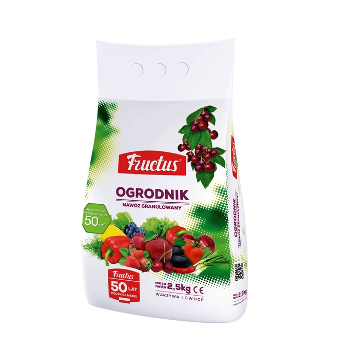 Fructus Ogrodnik Uniwersalny Nawóz do traw, iglaków, warzyw i owoców 2,5 kg