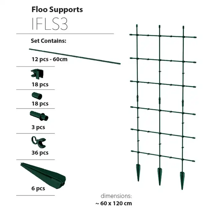 Podpora do roślin Floo Supports IFLS3 60x120 cm zielony leśny