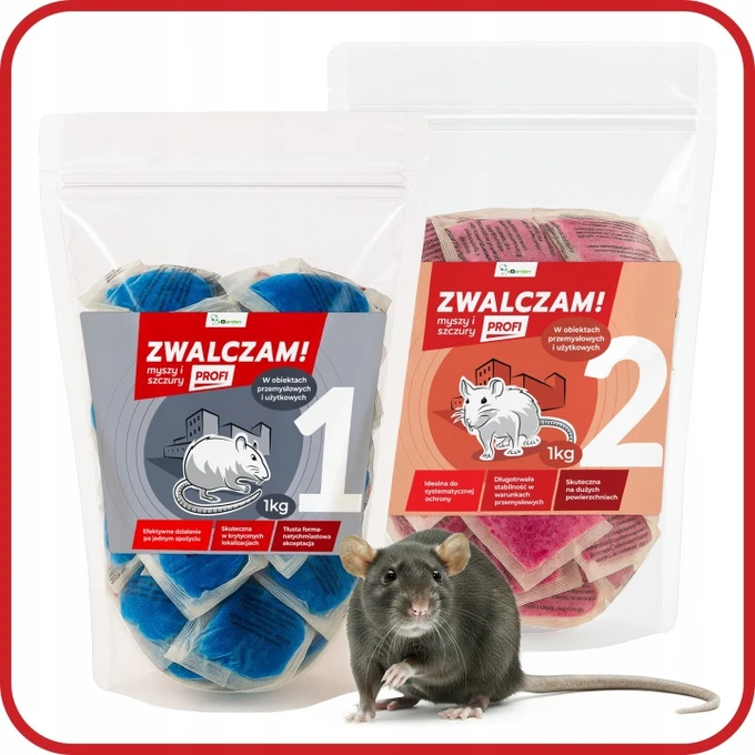 TRUTKA na myszy i szczury PRO Skuteczna do dużych powierzchni 2kg ZWALCZAM!