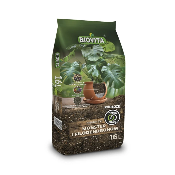 Ziemia BIGOS  do monster i filodendronów BIOVITA 16l
