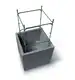 Doniczka Sierra Square DSI400E Beton Effect antracyt 38,5x38,5x37cm