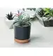 Doniczka Tubo PM 12,8 cm z podstawką DPOD130 antracyt 1,2 L
