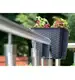 Doniczka balkonowa Ratolla Railing Square 13L na balustradę  DRLB400 antracyt