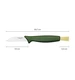 FISKARS Nóż do grzybów ze szczoteczką 21cm (zielony)