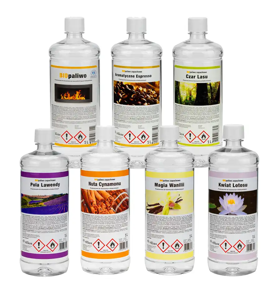 ZESTAW Biopaliwo zapachowe 1L mieszanka zapachów 7 litrów