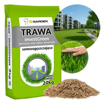 Invest Green Mieszanka Traw Uniwersalnych Trawa SAMOZAGĘSZCZAJĄCA 20 kg eGarden