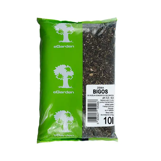 Podłoże BIGOS Lekka Ziemia do Roślin Zielonych Domowych 10l eGarden