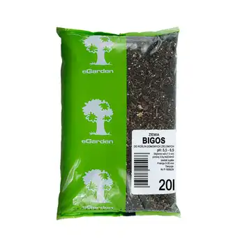 Podłoże BIGOS Lekka Ziemia do Roślin Zielonych Domowych 20l eGarden