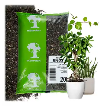Podłoże BIGOS Lekka Ziemia do Roślin Zielonych Domowych 20l eGarden
