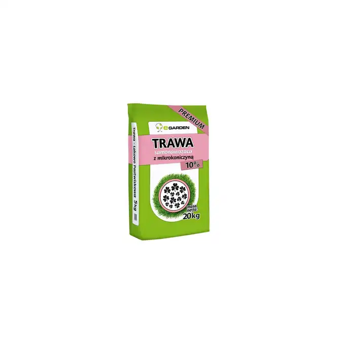 Trawa Samonawożąca 20KG Z MIKROKONICZYNĄ Premium 10% Koniczyna 800m2 eGarden