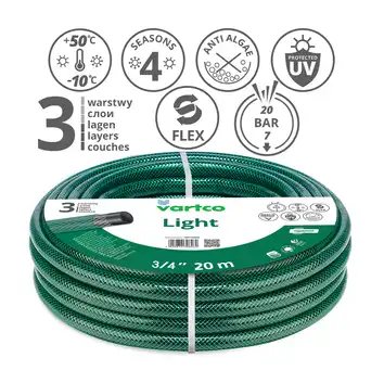 VARTCO Wąż ogrodowy LIGHT 20 bar 3-warstwowy 3/4" 20 m