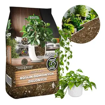 Ziemia BIGOS do roślin domowych zielonych BIOVITA 8l