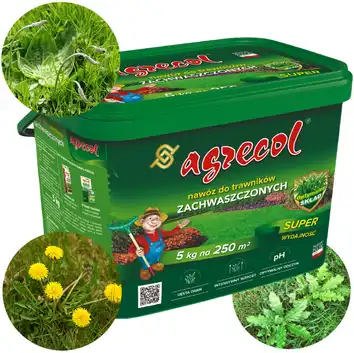 Nawóz do trawników zachwaszczonych granulowany, mineralny 5 kg Agrecol