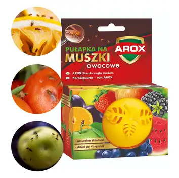 Pułapka na muszki owocówki JABŁKO 1 szt. + płyn wabiący 15 ml AROX