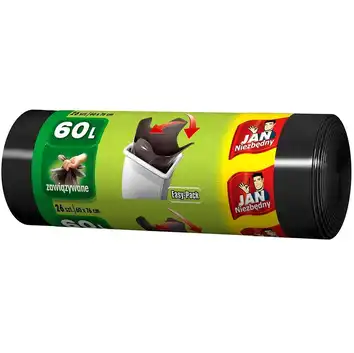Worki na śmieci EASY PACK czarne 60L 26 szt. JAN NIEZBĘDNY