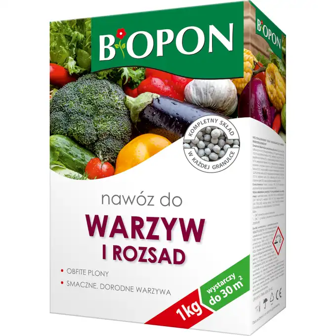 Nawóz do pomidorów, ogórków i warzyw 1kg BIOPON