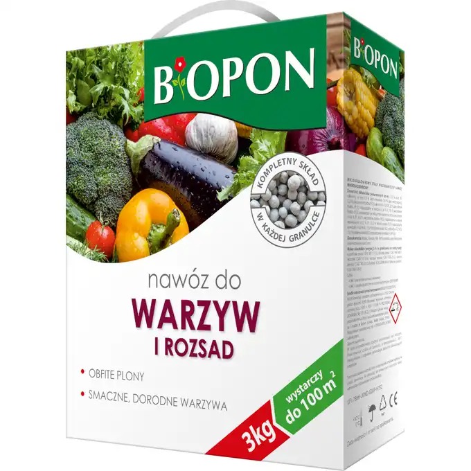 Nawóz do pomidorów, ogórków i warzyw 3kg BIOPON