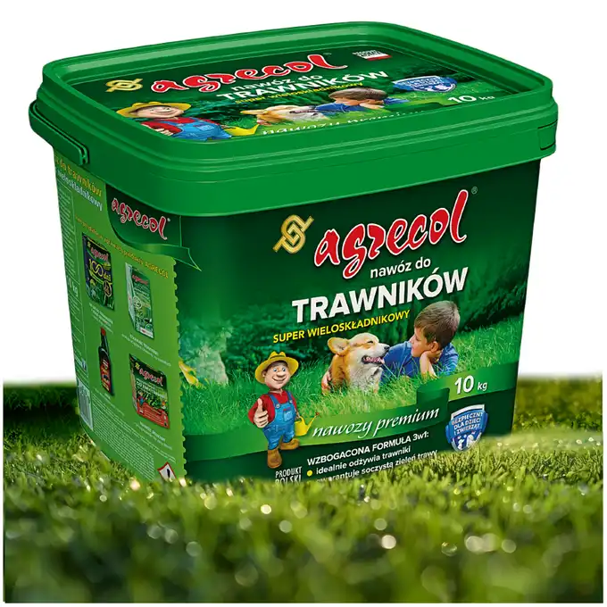 Nawóz do trawników 3w1 SUPER wieloskładnikowy 10 kg Agrecol
