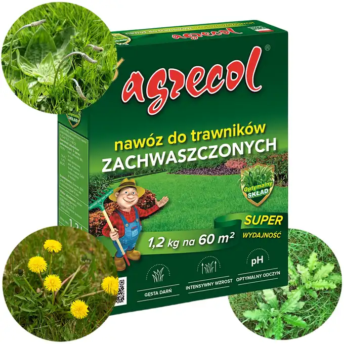 Nawóz do trawników zachwaszczonych granulowany, mineralny 1,2 kg Agrecol