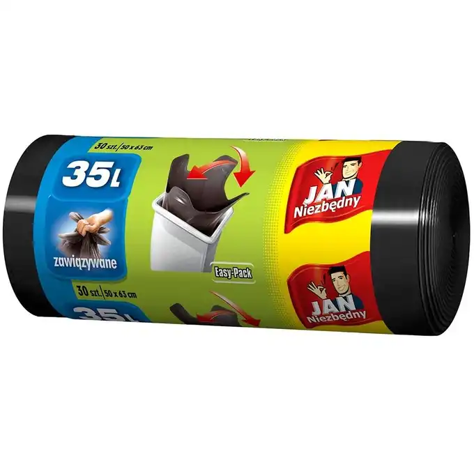 Worki na śmieci EASY PACK czarne 35L 30 szt. JAN NIEZBĘDNY