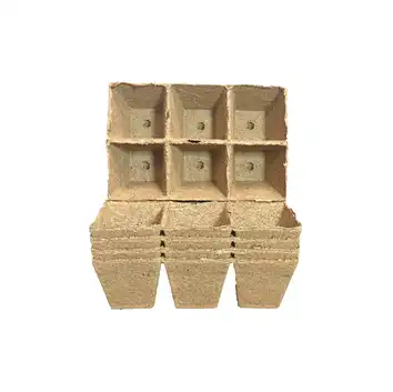 Doniczki torfowe kwadratowe zespolone 8x8cm/30szt. JIFFY