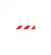 Taśma ostrzegawcza rolka biało-czerwona 7,5cmx100mb